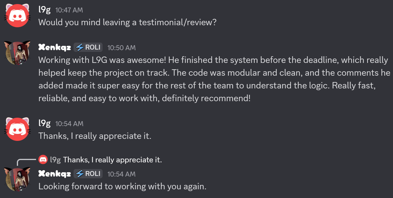 Client Feedback 1